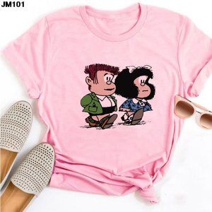 Harajuku Casual Female Clothing Tshirt Kawaii Anime Women's Printed T-shirt